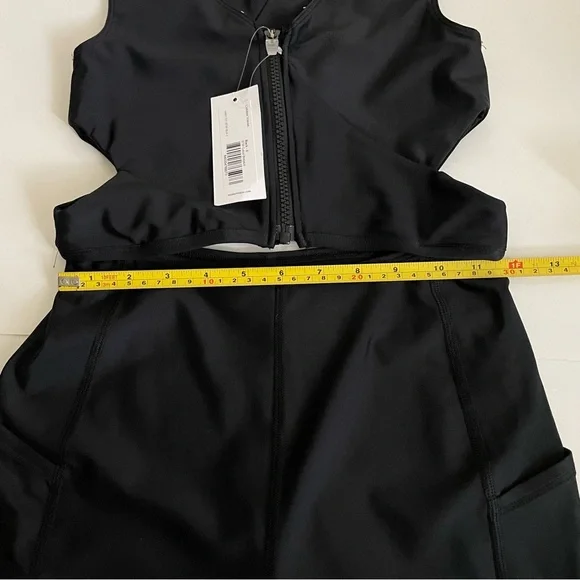 Outdoor Voices SplashKnit 6" Cutout Bodysuit Romper Black NWT - Picture 8 of 10